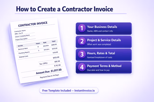 Contractor invoice template